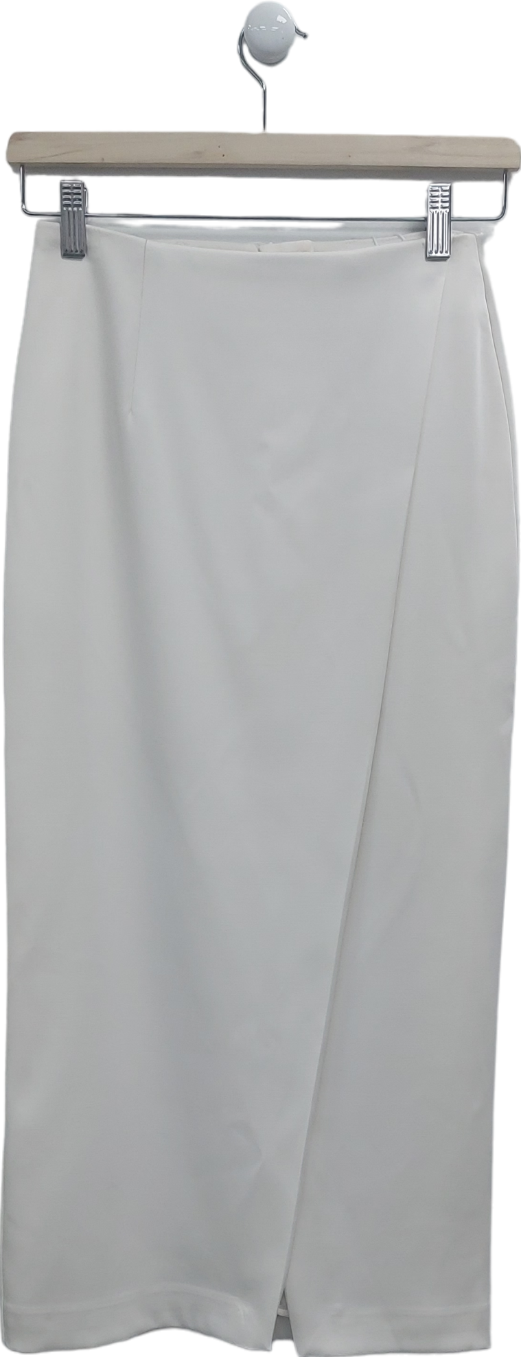 M&S Cream Lined Tailored Midi Skirt UK 6