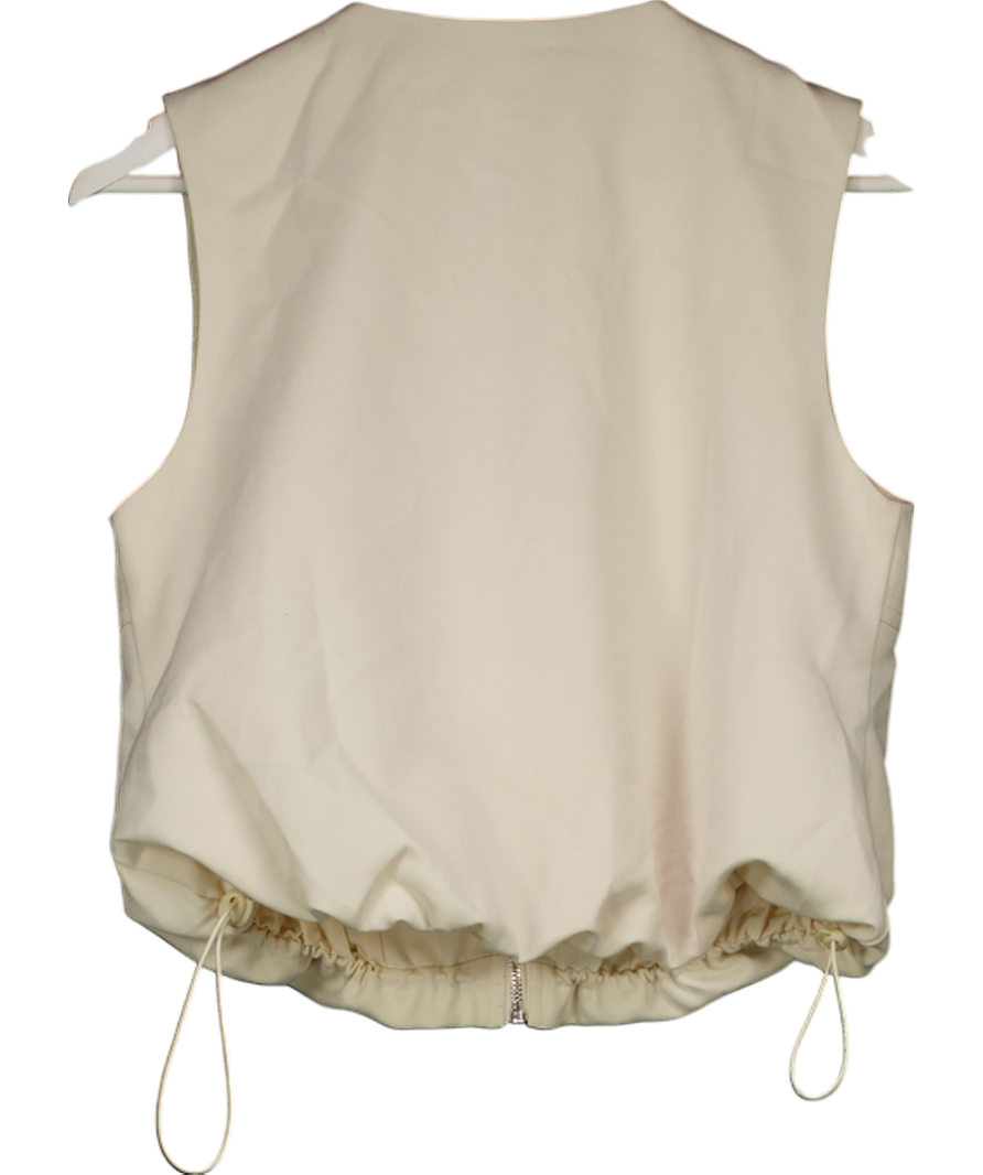 4th & Reckless Cream Drawstring Gilet- Cleo UK 6