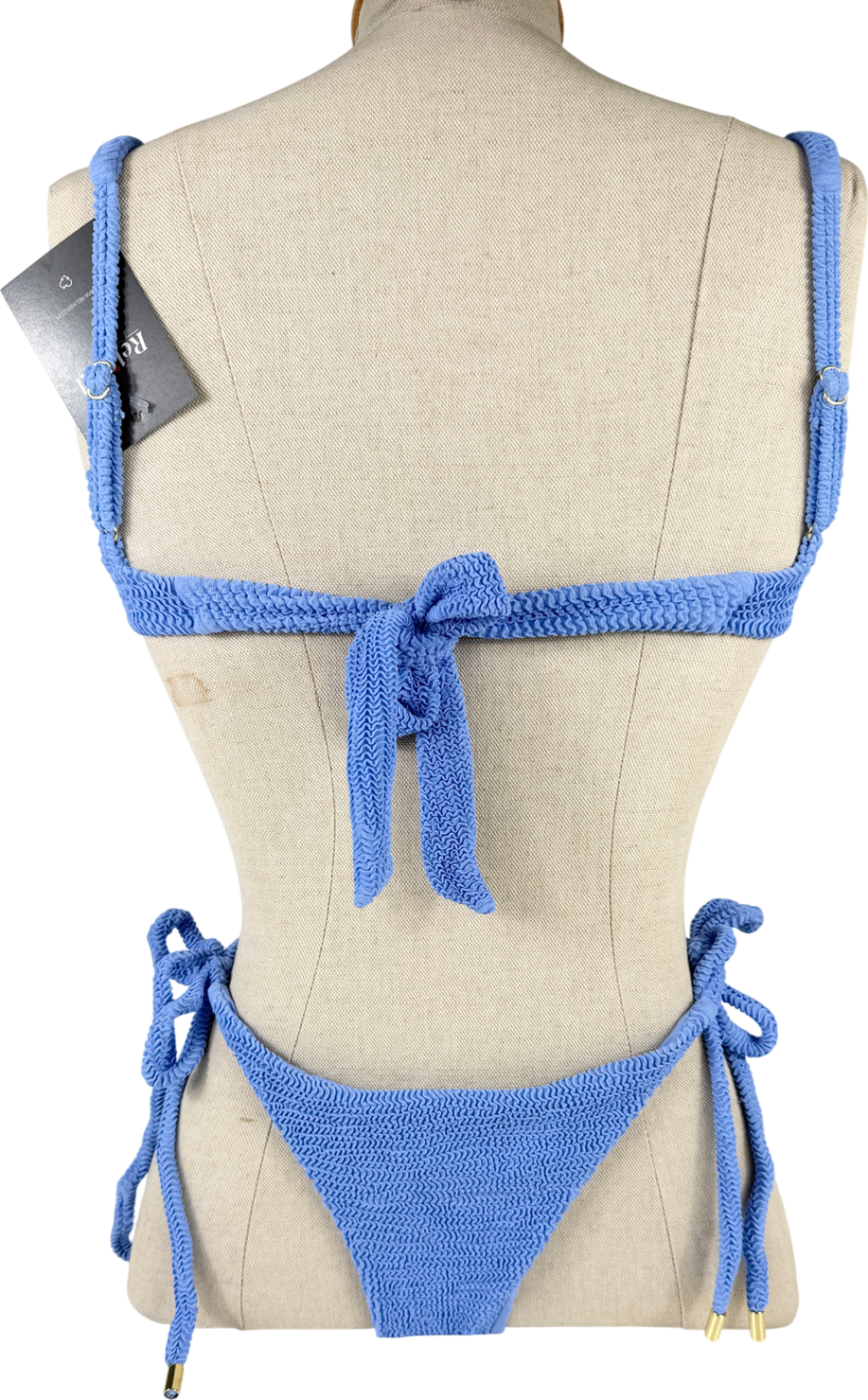 Monday Swimwear Blue Seychelles Bikini - Azure Crinkle UK S
