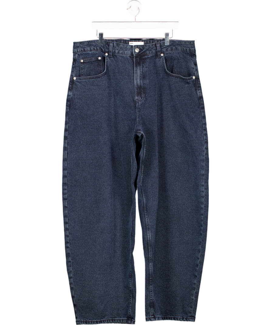 ASOS Dark Blue High Waist Straight Leg Jeans L34" UK 18
