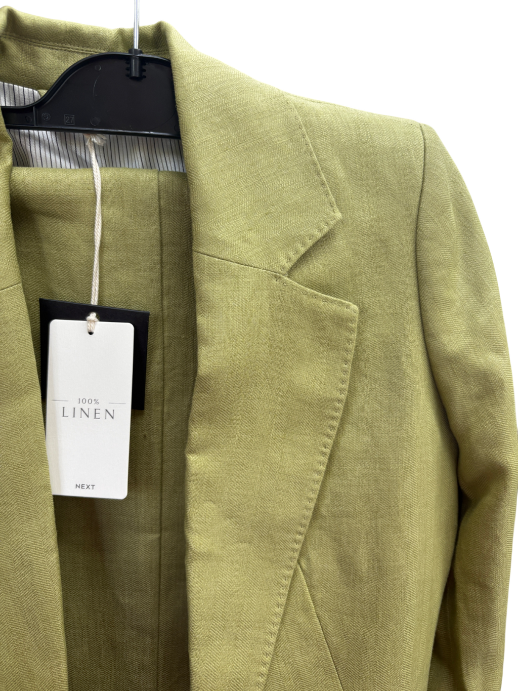 Next Green Linen Blazer And Trousers Set UK 6