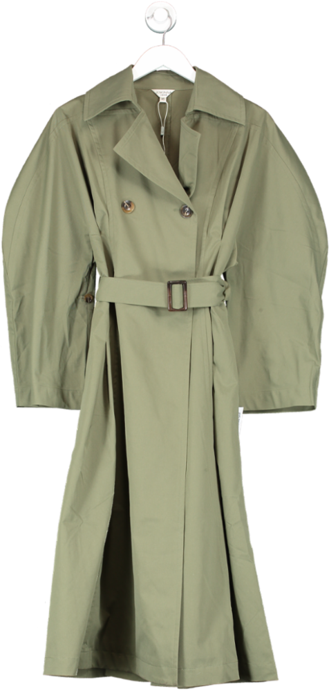 Jovonna London Green Belted Trench Coat UK XS