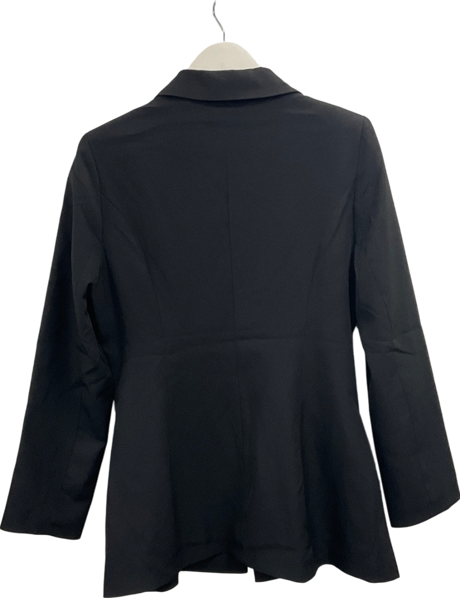 4th & Reckless Fitted Suit Blazer With Cut Out Detail In Black UK 14