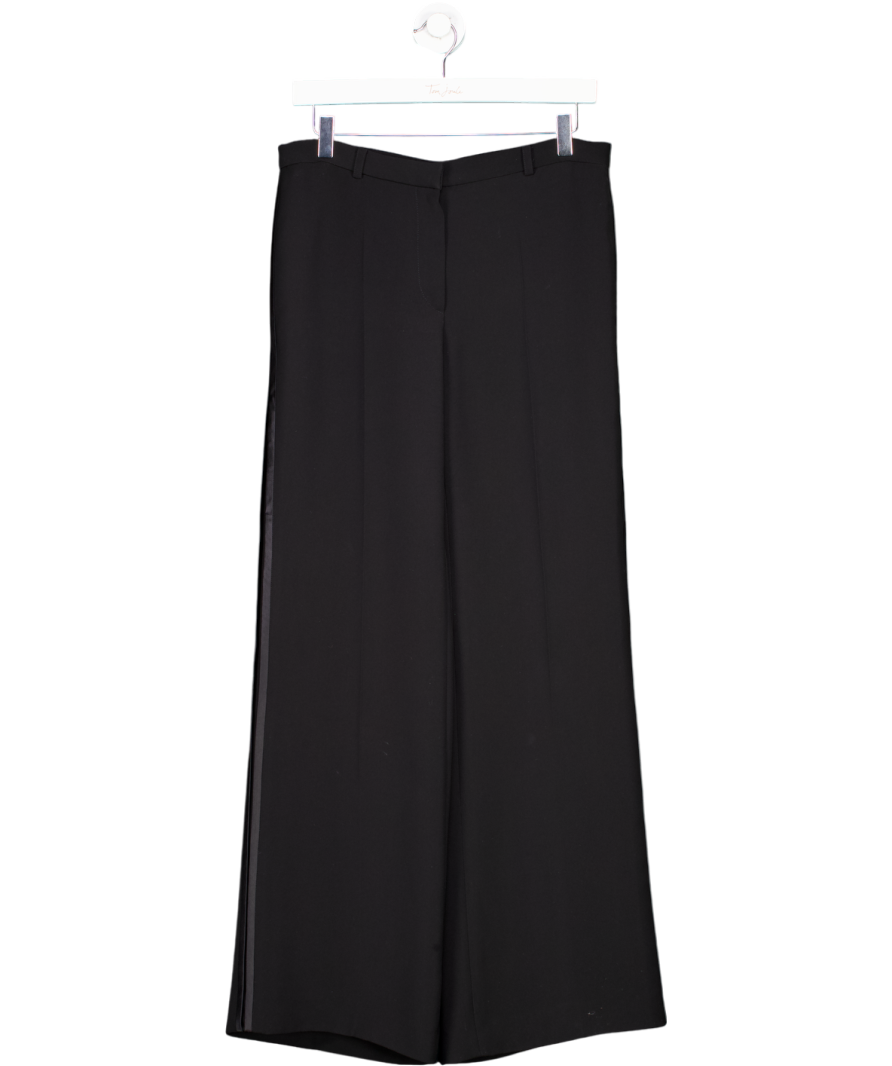 Emporio Armani Black Wide Leg Trousers UK S