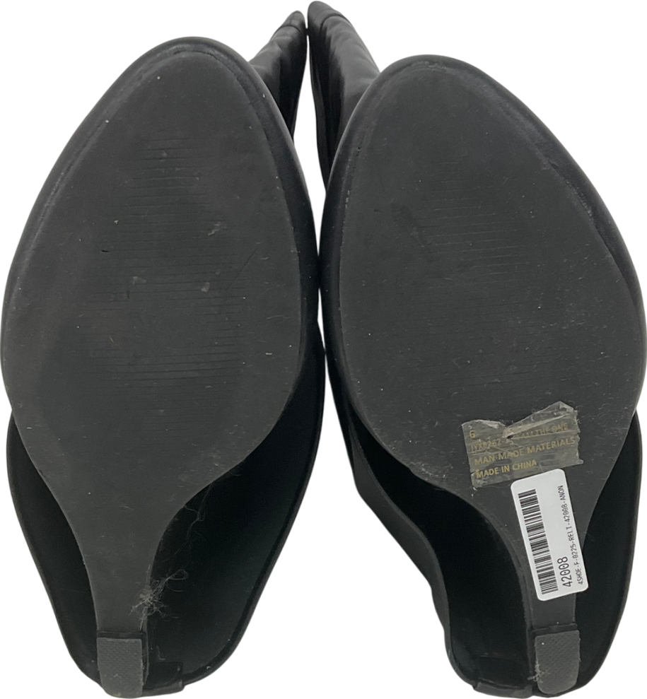 boohoo Black Fold Over Heeled Boots UK 6 EU 39 👠