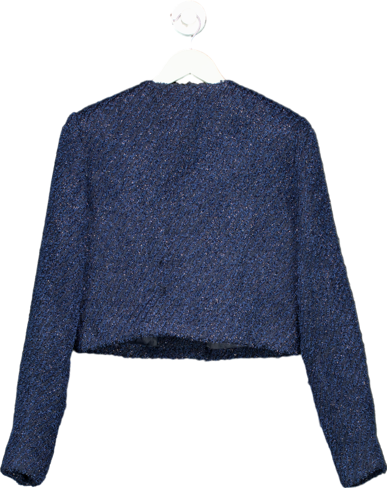 Michael Kors Navy Blue Tweed Jacket UK 2