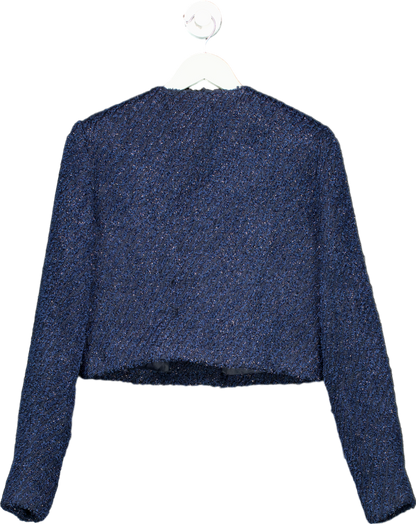 Michael Kors Navy Blue Tweed Jacket UK 2