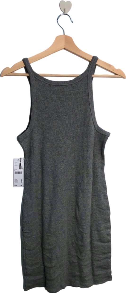 Urban Outfitters Grey Ribbed Mini Dress UK L
