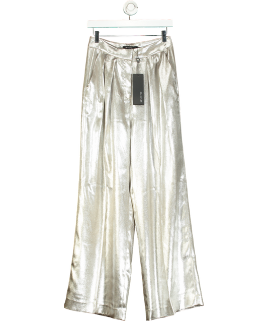 Mint Velvet Metallic Wide Trousers UK 10