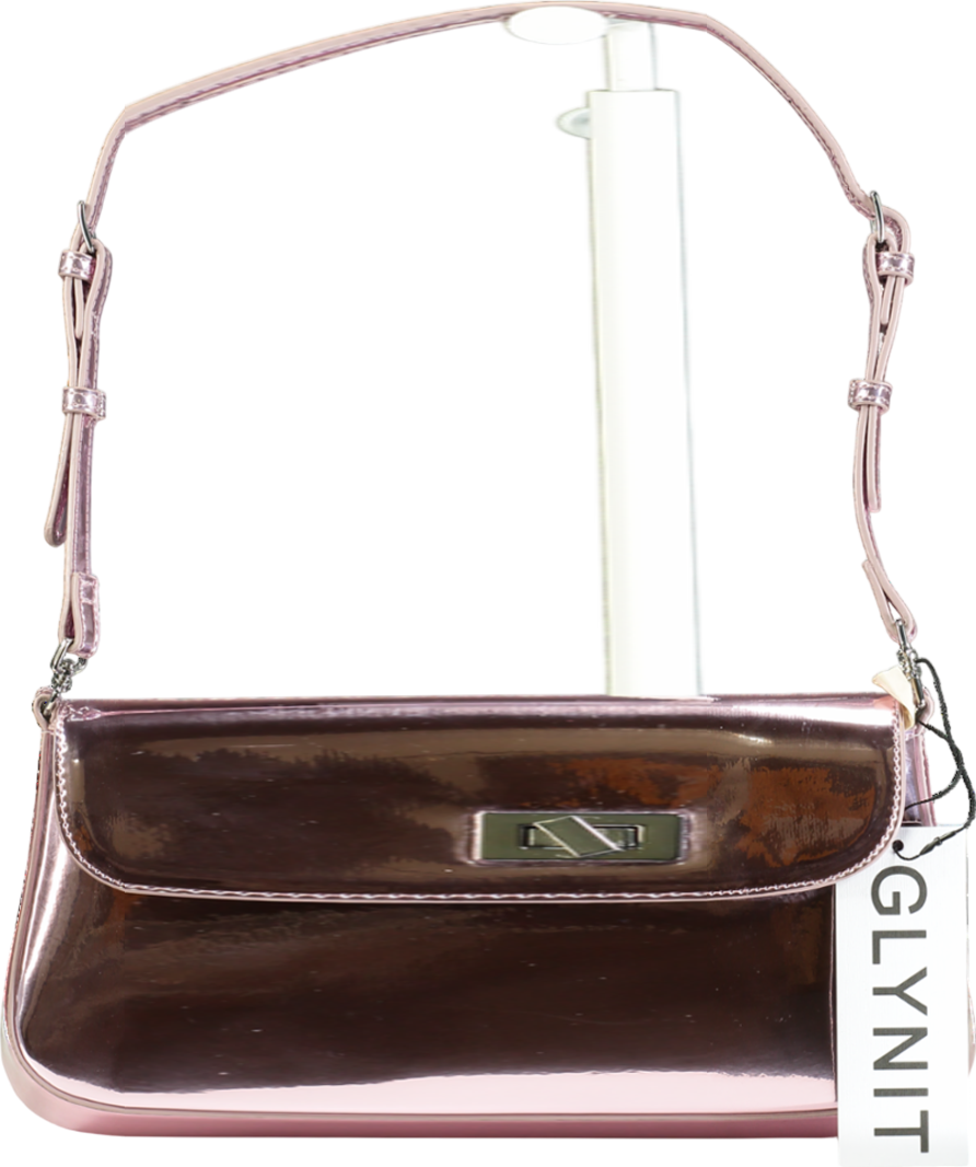 Glynit Pink Mila Metallic Bag