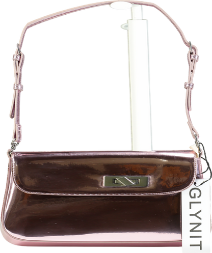 Glynit Pink Mila Metallic Bag