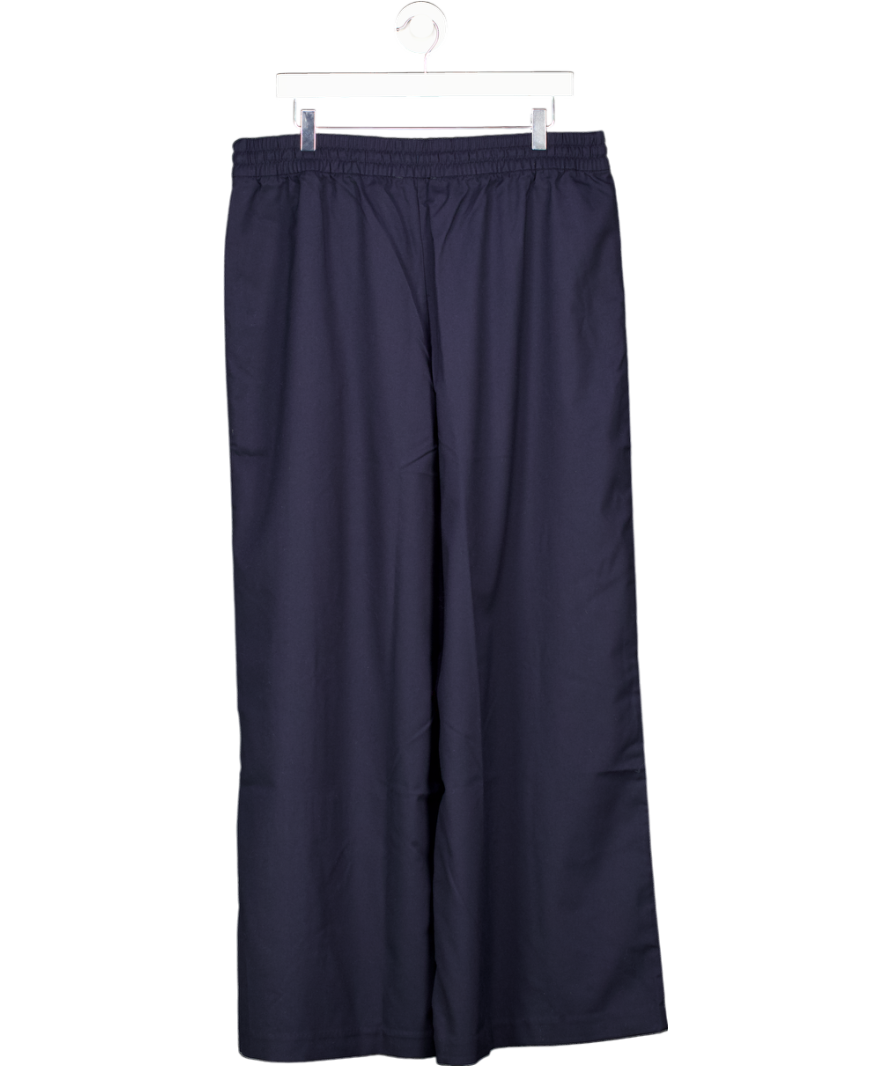 T/ALA Navy Blue Drawstring Wide Leg Trousers 30" UK XL