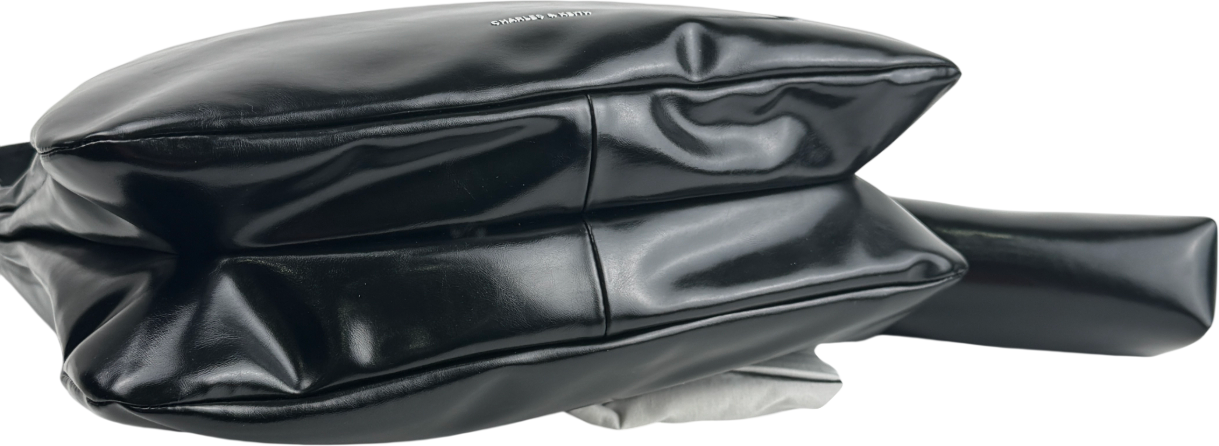 CHARLES & KEITH Black Lumen Slouchy Hobo Bag - Noir