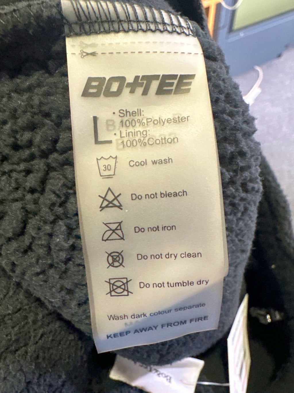 Bo & Tee Black Fleece Joggers UK L