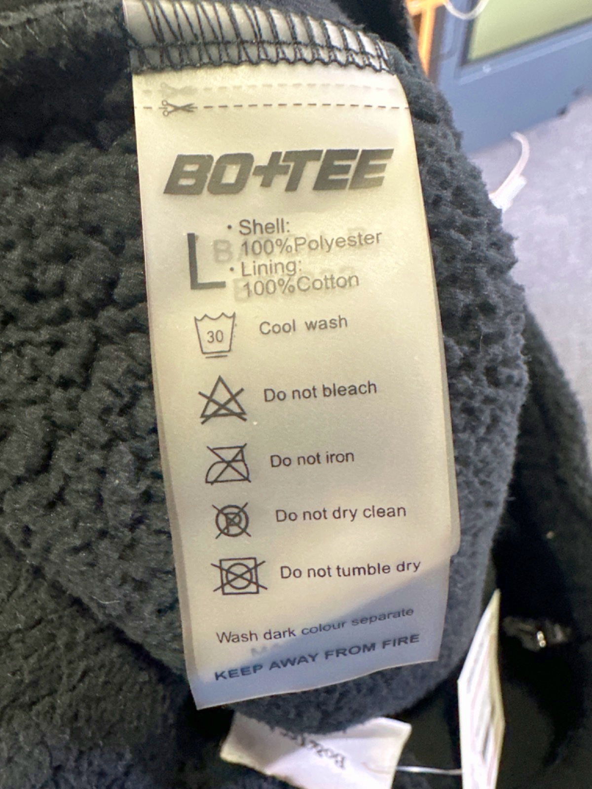 Bo & Tee Black Fleece Joggers UK L