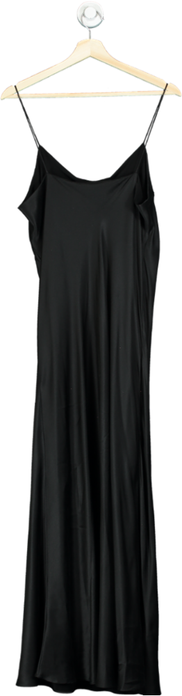 Asceno Black Silk Slip Dress UK M