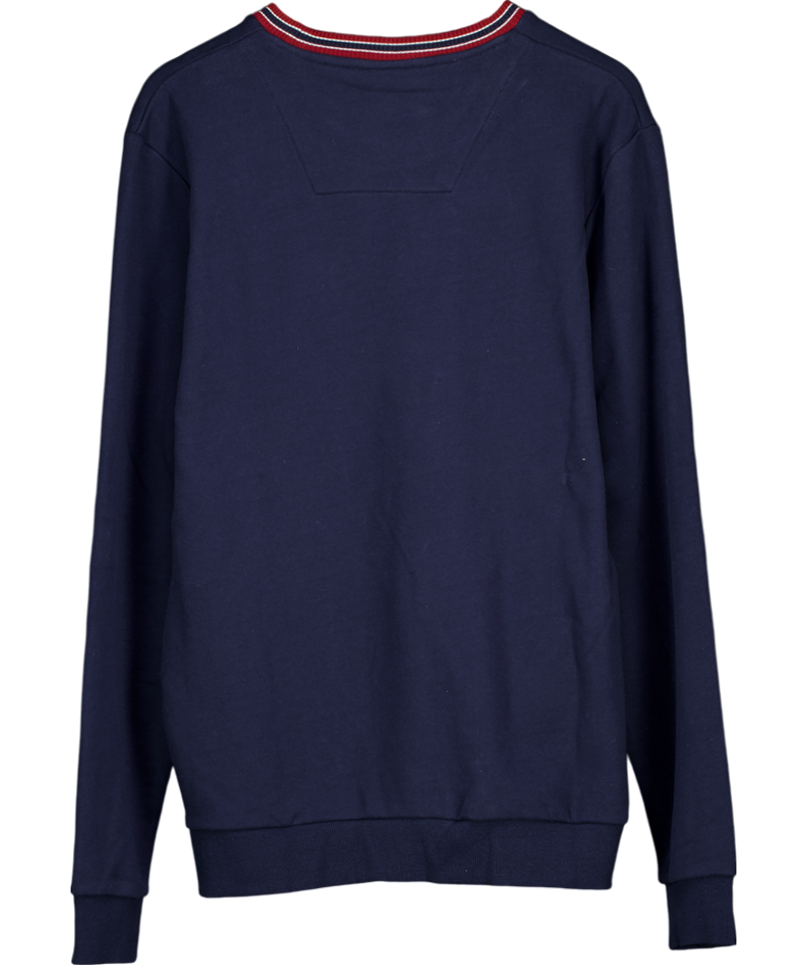 Nautica Blue Lome Logo Embroidered Sweatshirt UK L