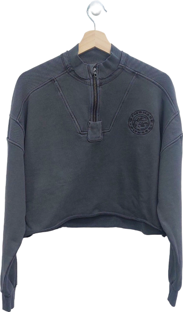 Gymshark Grey Cropped Sweatshirt UK S
