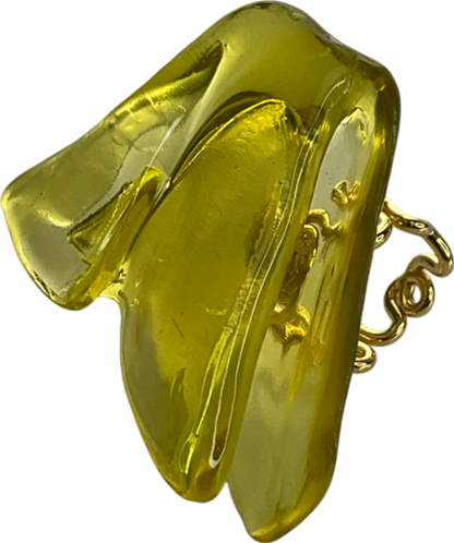 H&M Studio Yellow Sculptured-ornament Wire Ring UK XS/S