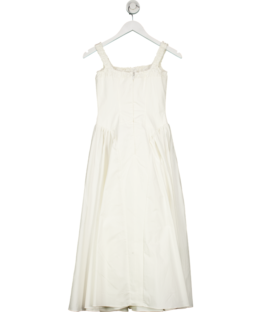 House of CB White Dorothy Cotton Midi Sundress UK S