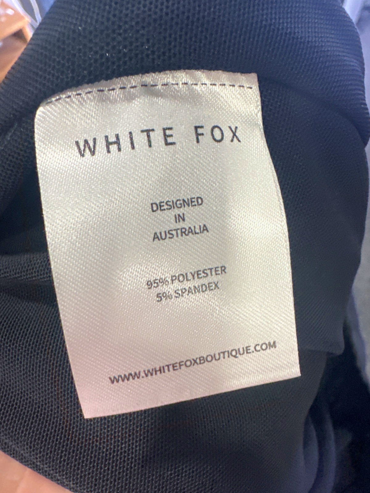 White Fox Black Strapless Mini Dress UK S