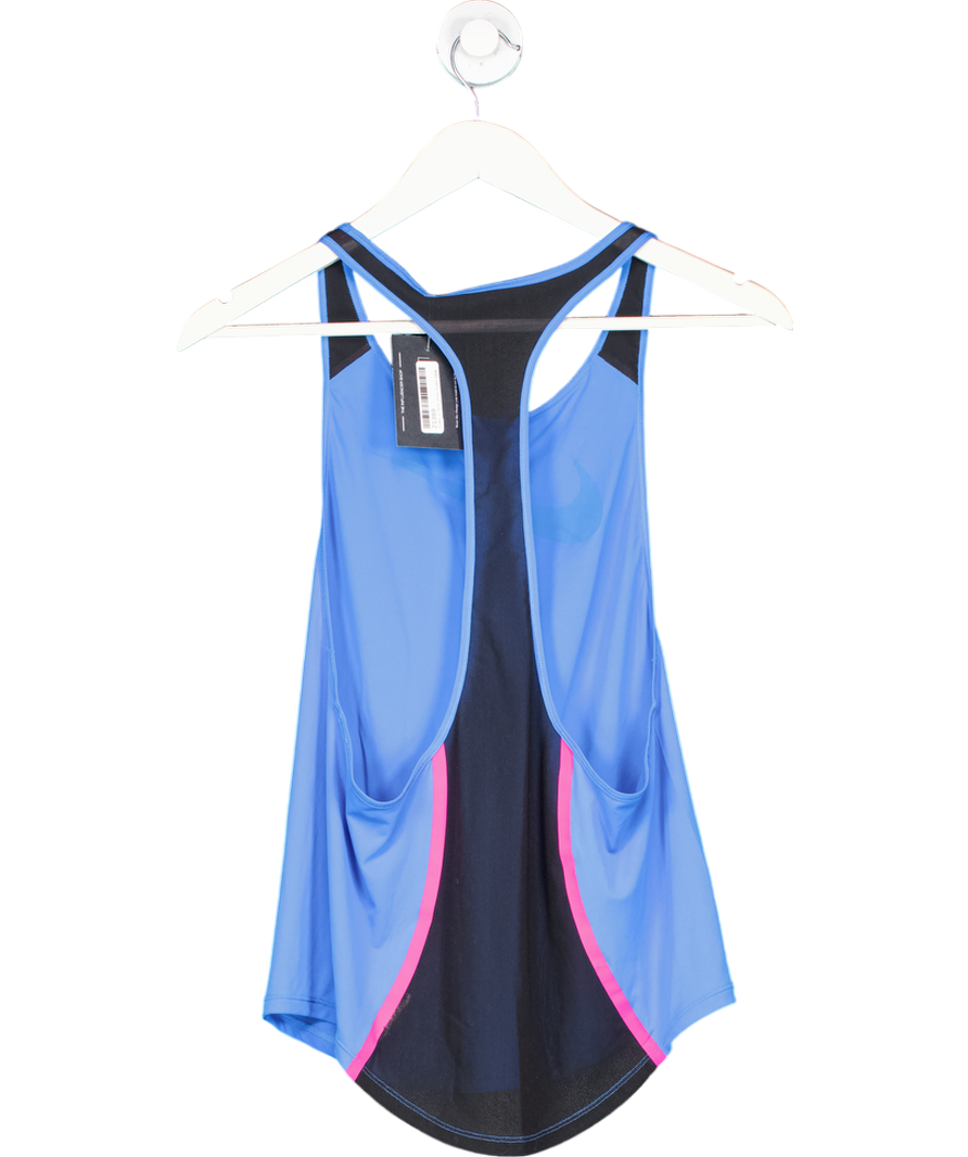 Nike Blue Logo Dri Fit Running Vest UK XS