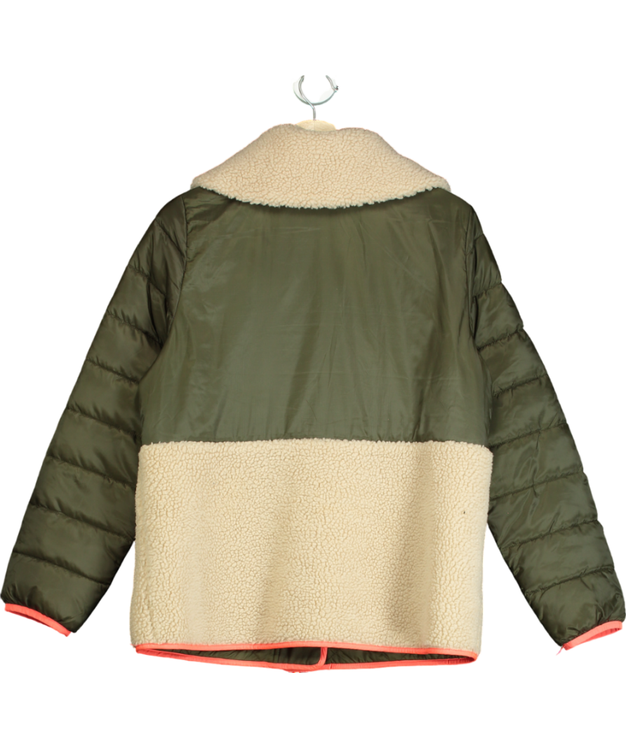 Boden Green Quilted Borg Jacket UK 10