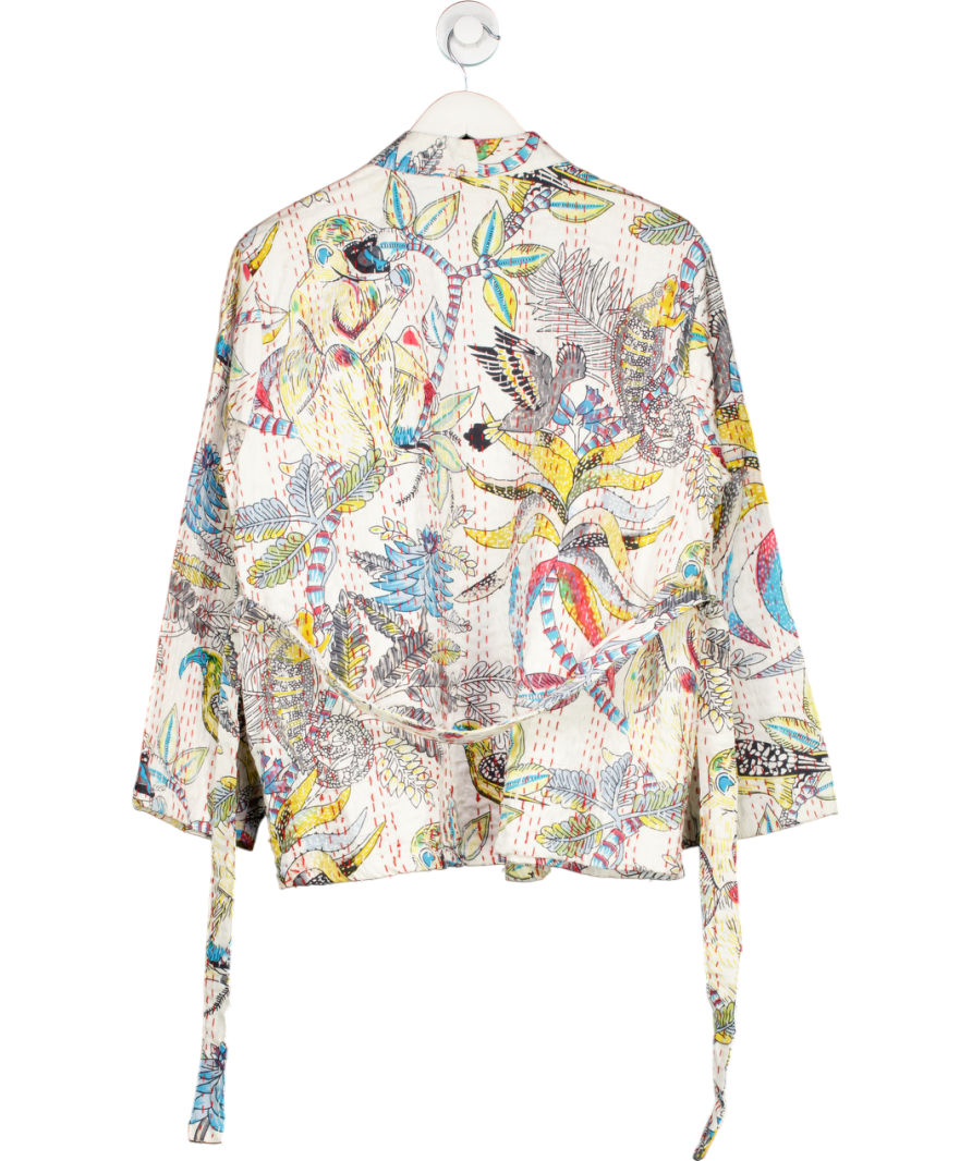 Loved By Karouska  "Monkey Say, Monkey Do" Cropped Kantha Jacket UK S