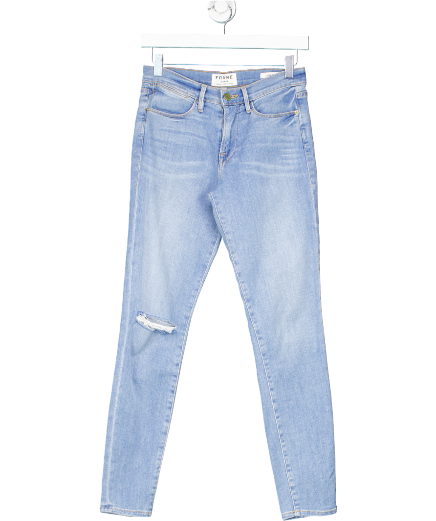 FRAME Blue Le High Skinny Rip Jeans W25