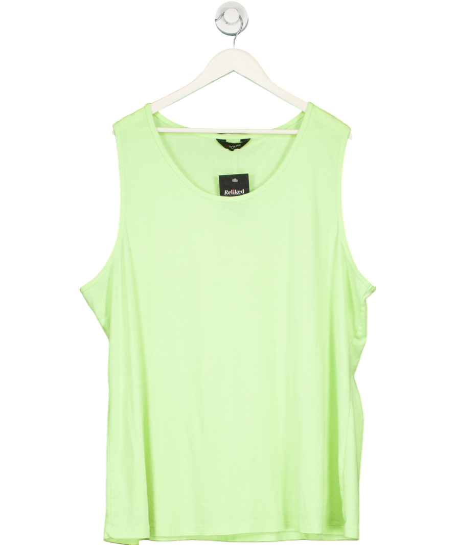 Yours Green Scoop Neck Vest Top UK 30