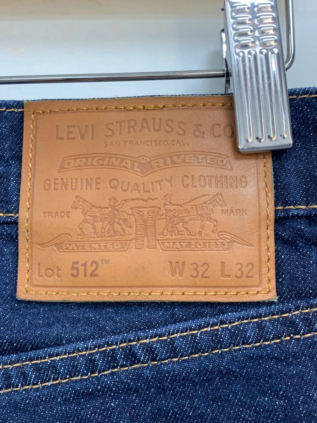 Levi's Blue Original Riveted 512 Jeans W 32