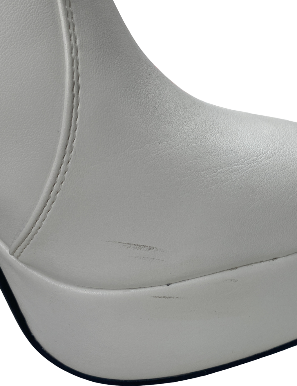 Public Desire White Be Mine High Heeled Sock Boots UK 3 EU 36 👠