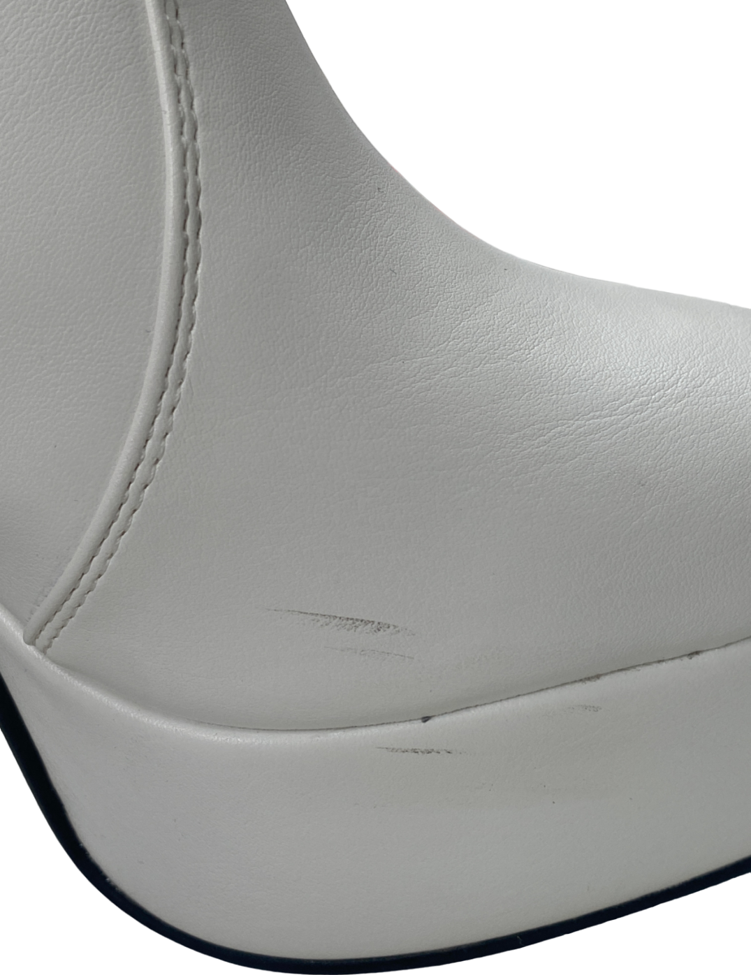 Public Desire White Be Mine High Heeled Sock Boots UK 3 EU 36 👠