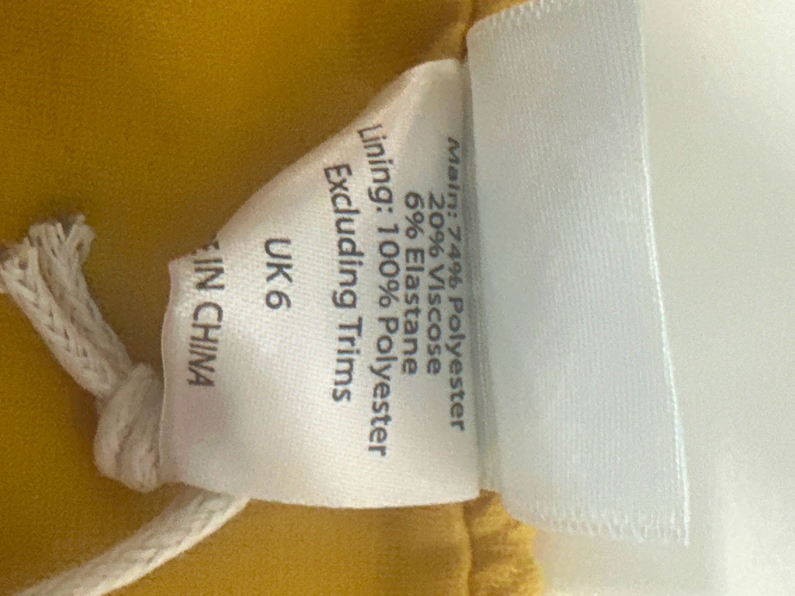 Orfila Bee Yellow High-Waisted Ribbed Bikini Bottoms UK 6