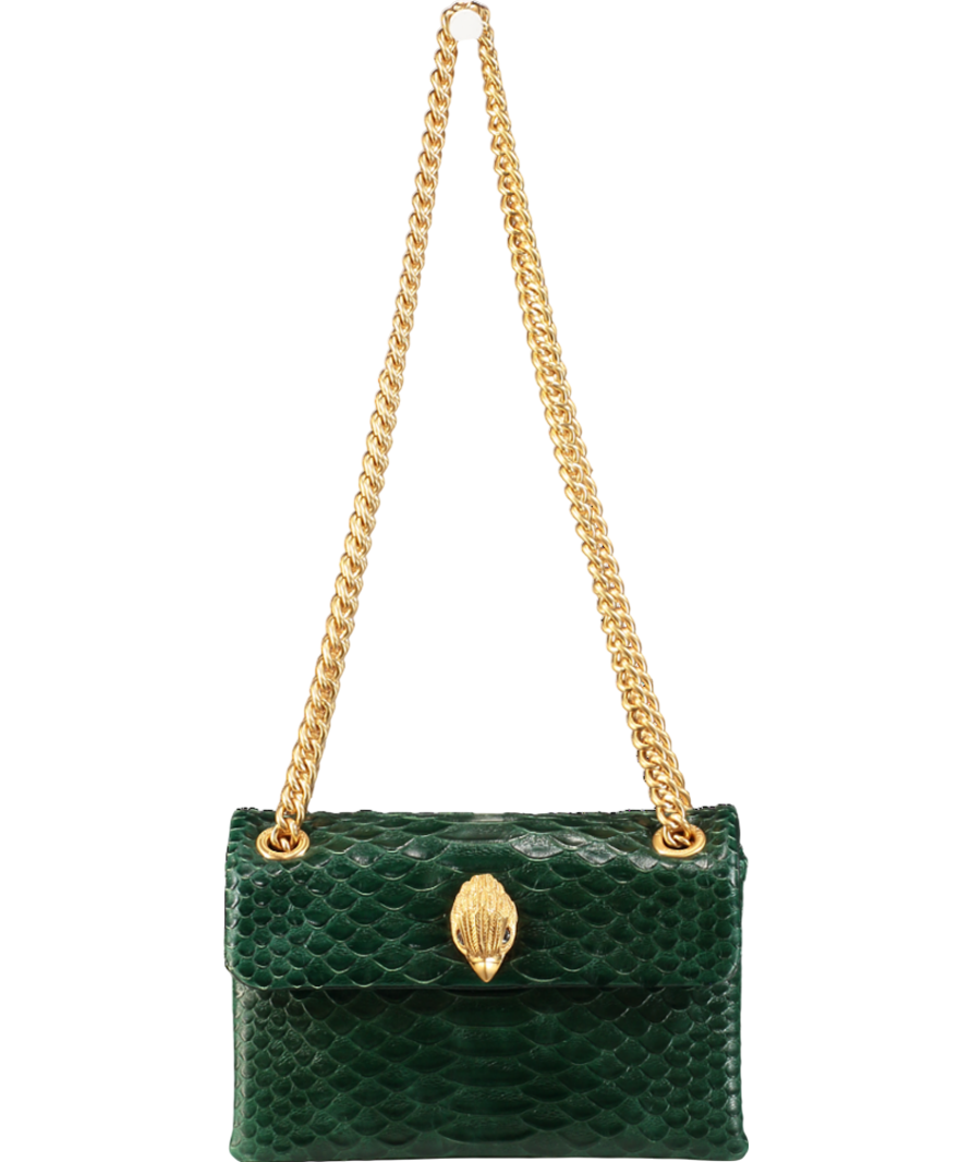 Kurt Geiger Green Mini Leather Kensington Bag
