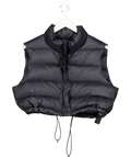 Sweaty Betty Black Cropped Puffer Gilet UK M