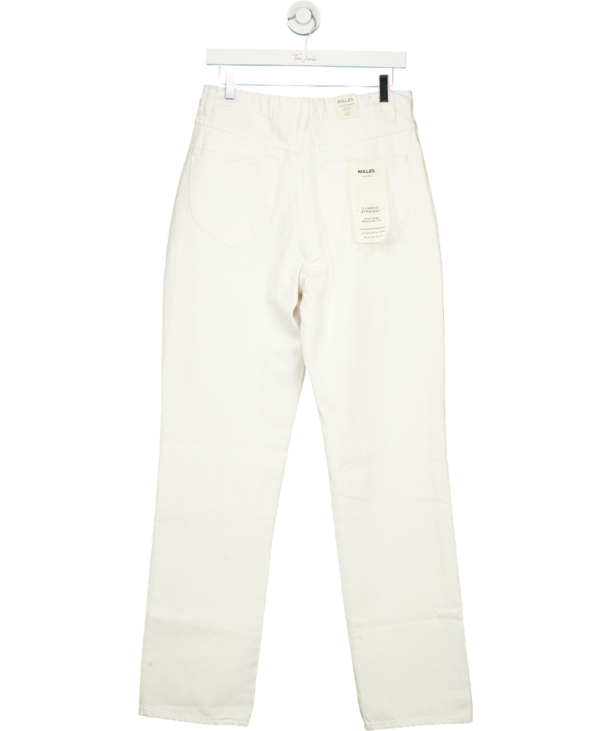 Rolla's White Classic Straight Leg Jeans W30