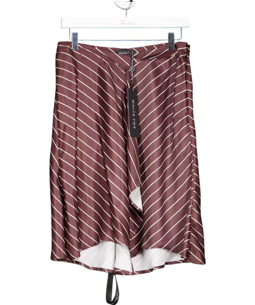 White Fox Brown Heartfelt Midi Skirt UK M
