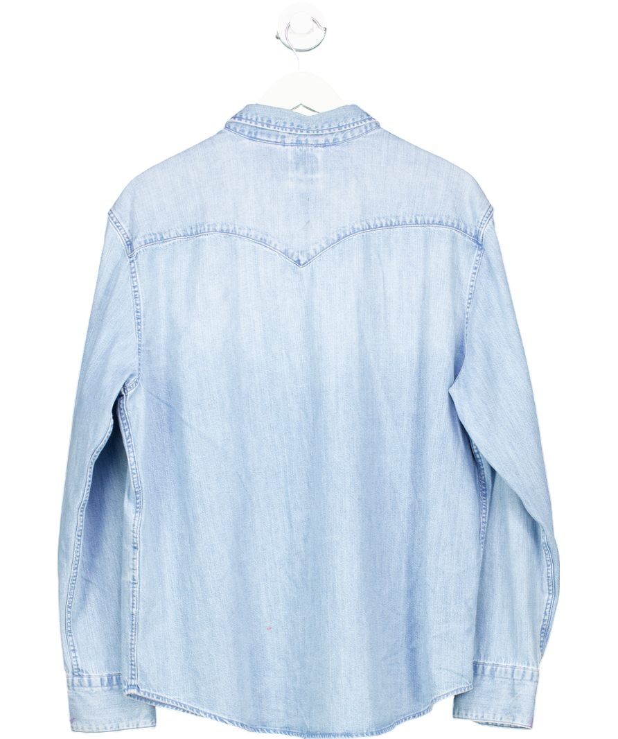 LEVI'S Mid - Blue Denim Shirt UK XL