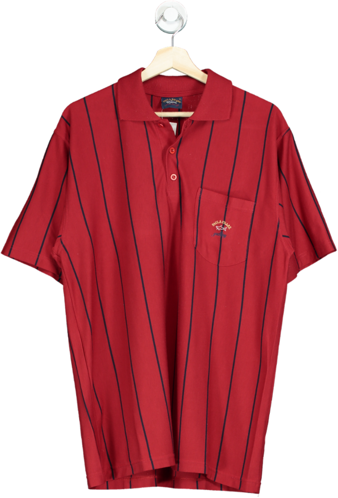 Paul & Shark Red Striped Polo Shirt UK XL