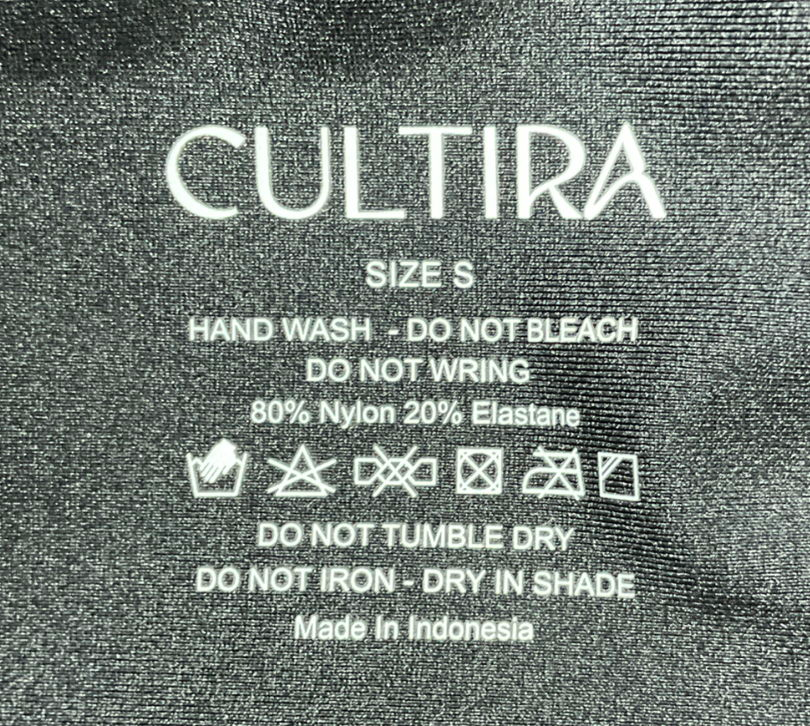 cultira Black Draped Swim Skirt UK S