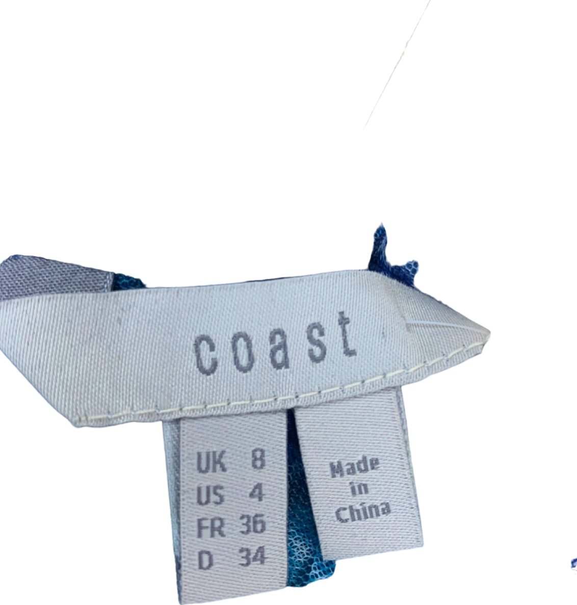 Coast Blue Floral Pleated Midi Dress UK Size 8