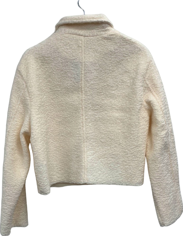 New Look Cream VDE Textured Zip Thu Jacket UK 12