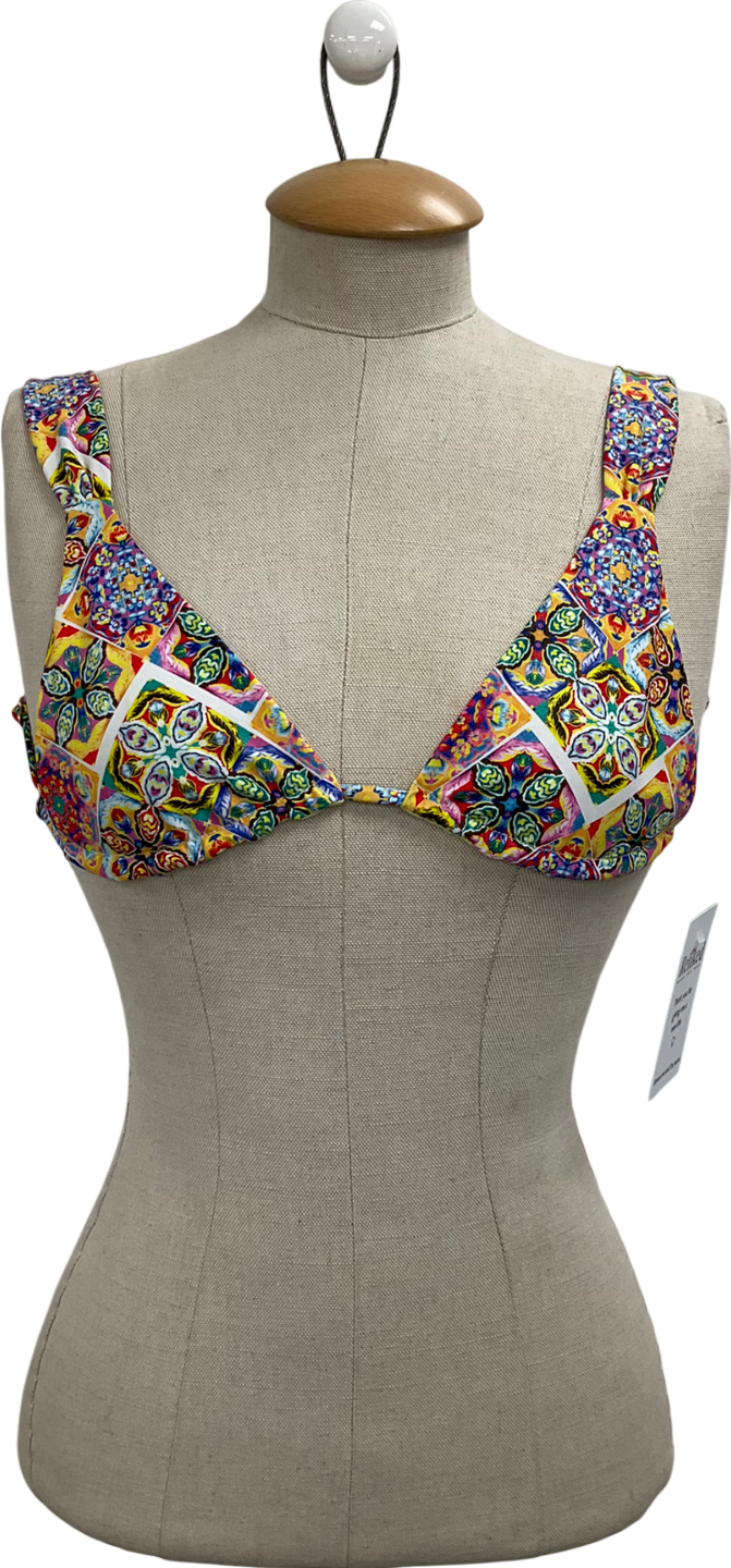 Seacycle Multicoloured Sicily Triangle Bikini Top UK XS