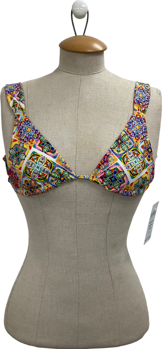 Seacycle Multicoloured Sicily Triangle Bikini Top UK XS