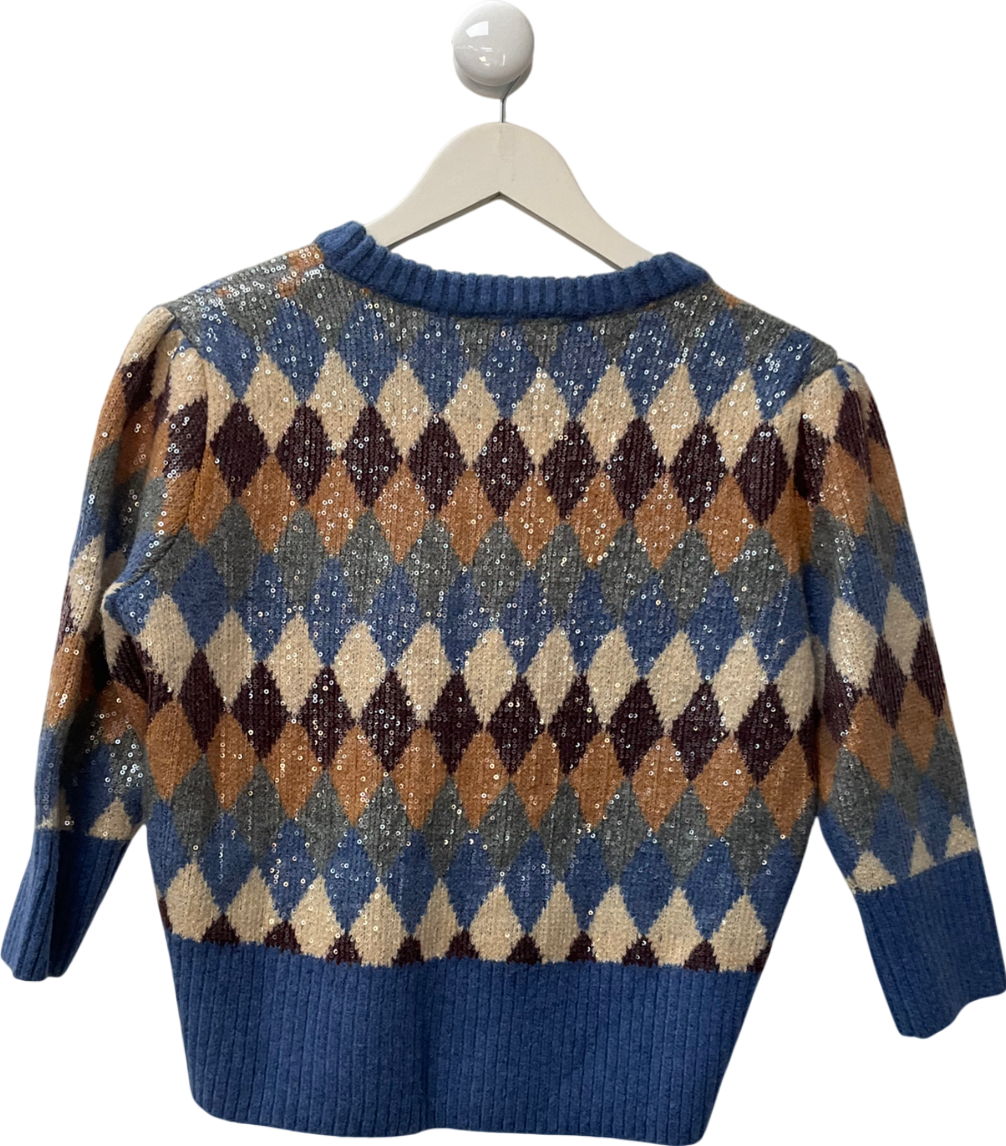 ZARA Multicoloured Sequin Sweater UK M