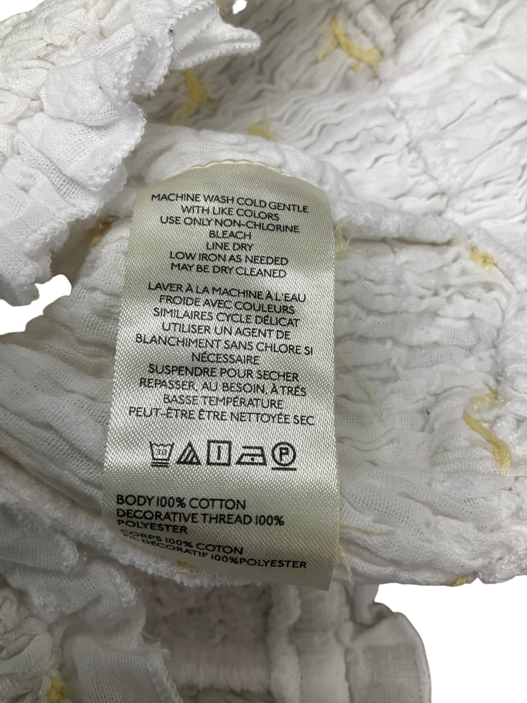 Free People White Cecelia Top UK XS