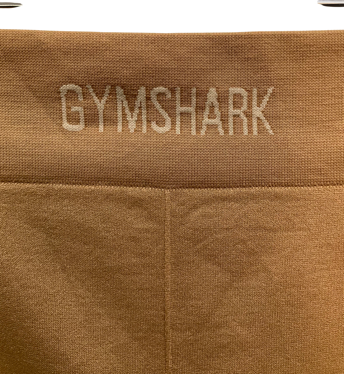 gymshark Beige Seamless Shorts UK S