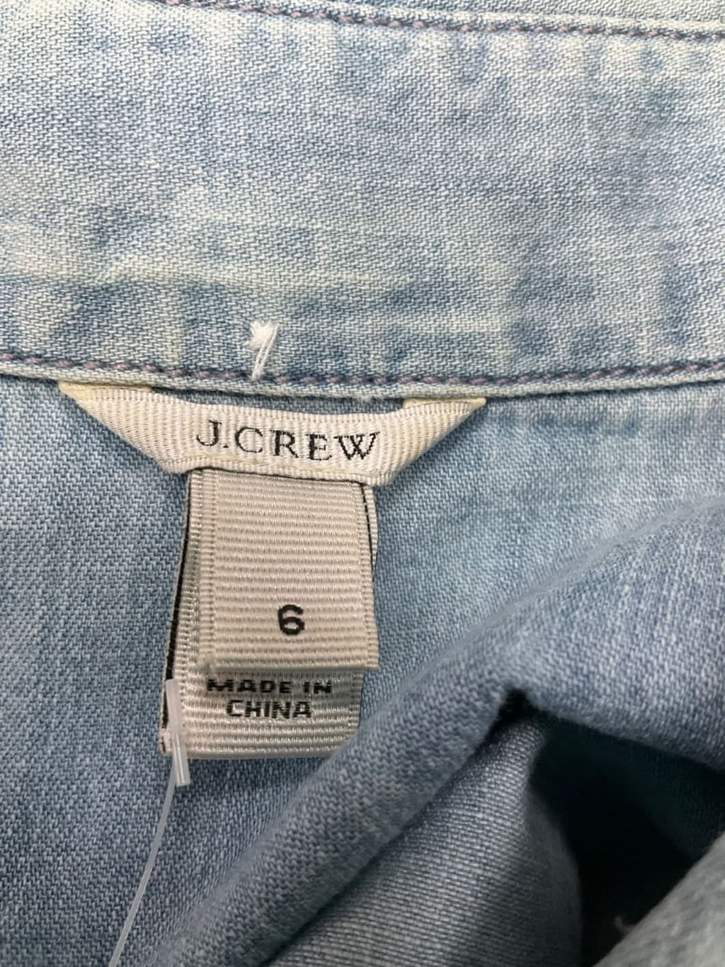 J Crew Blue Light Denim Shirt UK 6