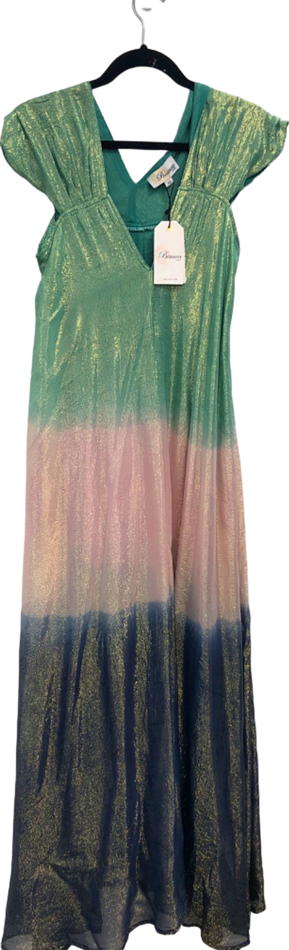 LAW & CO Green Multi-Colour Maxi Dress UK 12/14